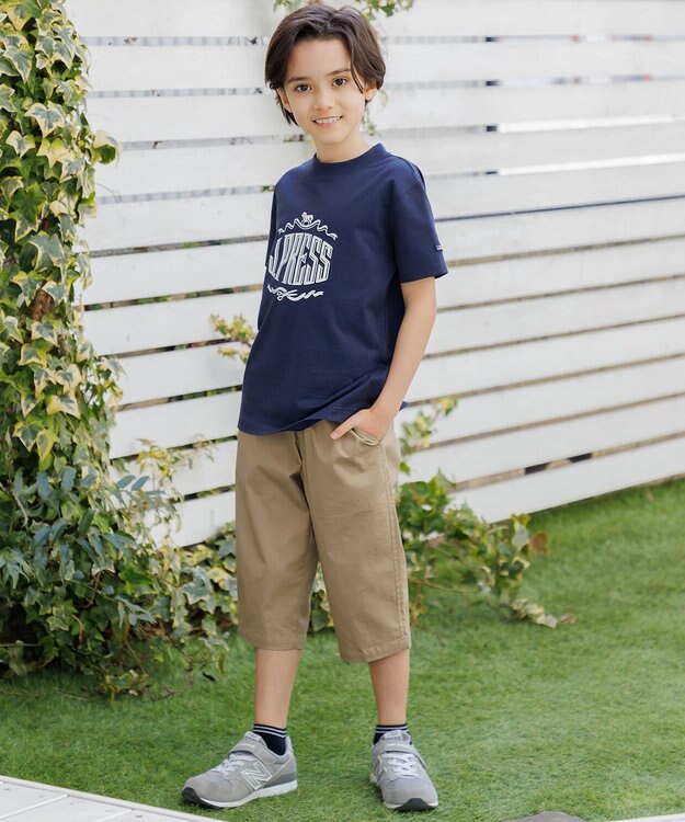 J.PRESS KIDS  【90-130cm】 50/2天竺ロゴＴシャツ ネイビー