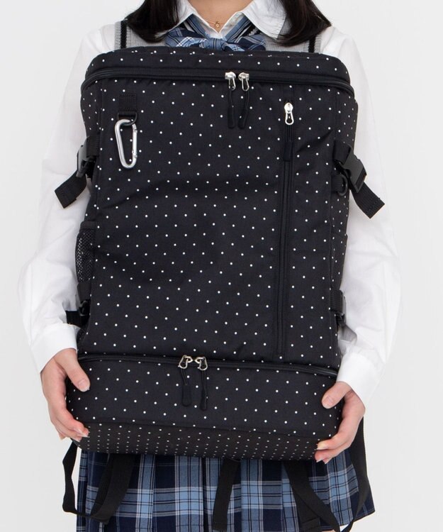WEGO 【SCHOOLITEM】スクールデイリースクエアリュック 柄1