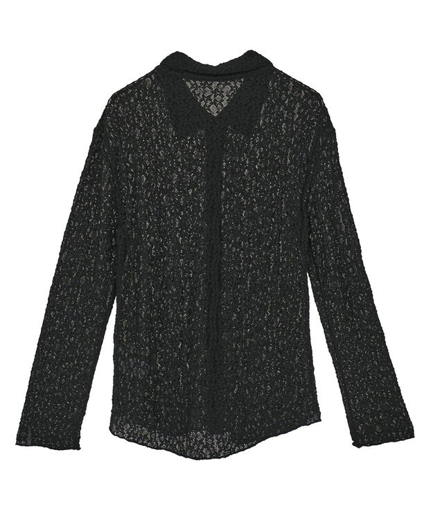 Green Parks カットレースシャツプルオーバー Black