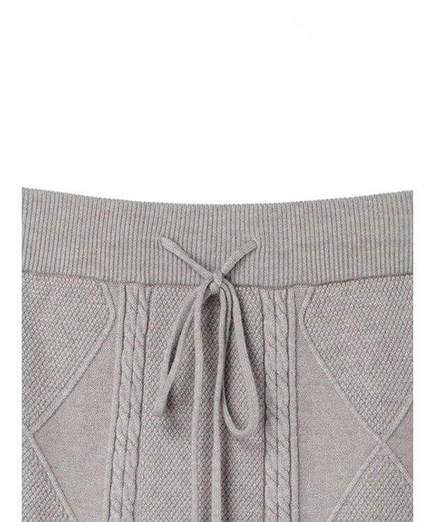 Green Parks ケーブルニットスカート Gray Mixture