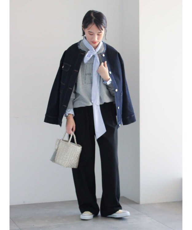 Te chichi ポンチハイウエストカーブパンツ《2026 spring catalog item》 ブラック