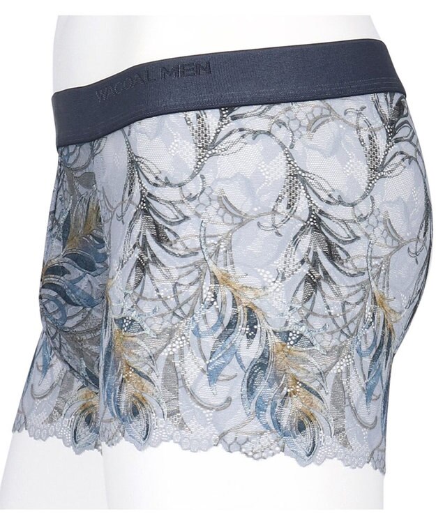 WACOAL MEN WACOAL MEN 【レースボクサー】 ボクサーパンツ フロント快適グラマラス 通気性 スカラ始末(裾部分) 前閉じ レース 下着 メンズ WT3826 /ワコールメン グレー