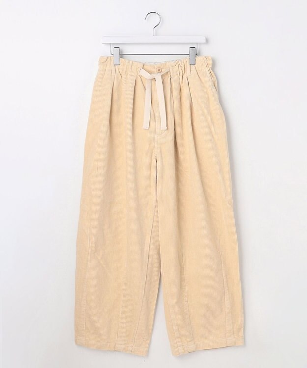 J.PRESS YORK STREET 【UNISEX】コーデュロイ 2タックワイドパンツ アイボリー系