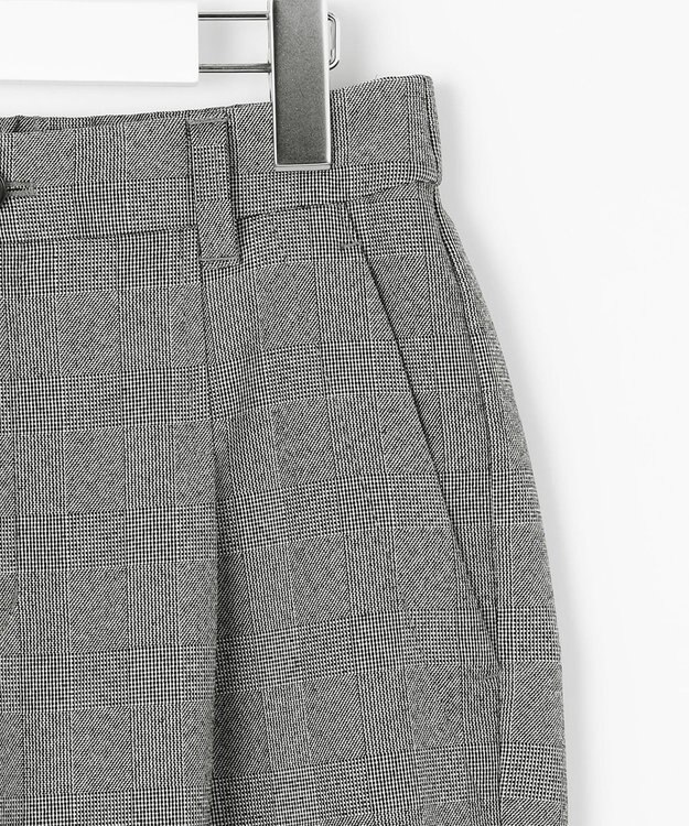 23区GOLF 【23Fondation/WOMEN】グレンチェック柄 テーパードパンツ ブラック系3