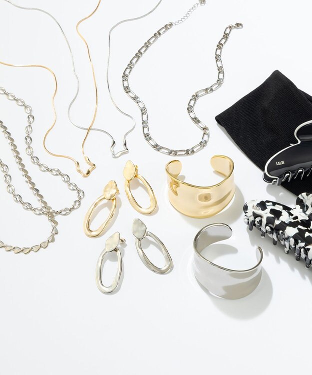 ICB ウェーブネックレス シルバー系