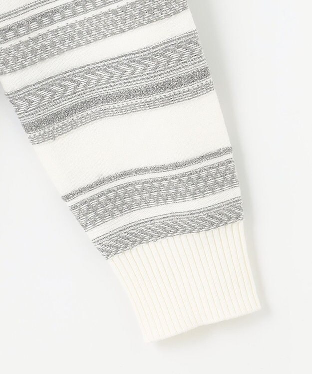 JOSEPH ABBOUD 【キングサイズ・柔らかな肌触り】洗える！コットンブークレーニットパーカー ホワイト系7