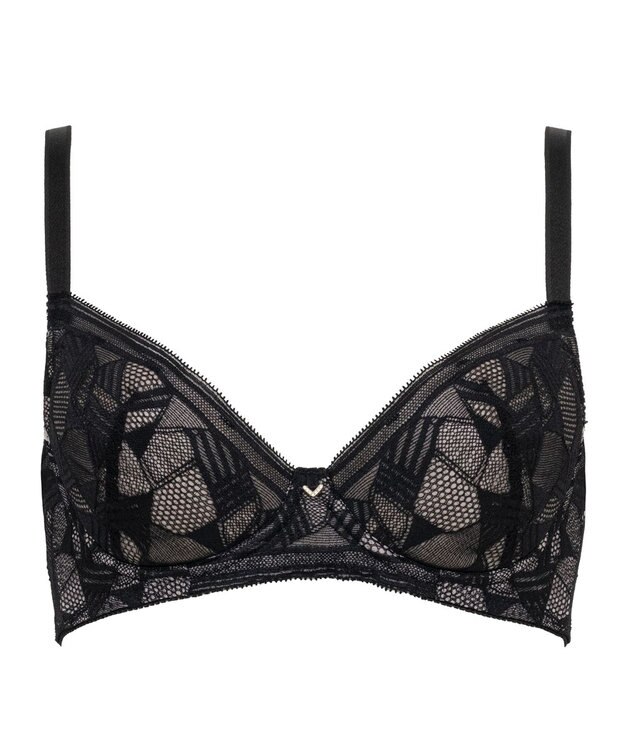 BRADELIS New York 【BRADELIS New York / 育乳補整ブラ・STEP1 集める】ウェンディバックスムーズステップ1ブラ25A1 補正 ブラジャー ブラック