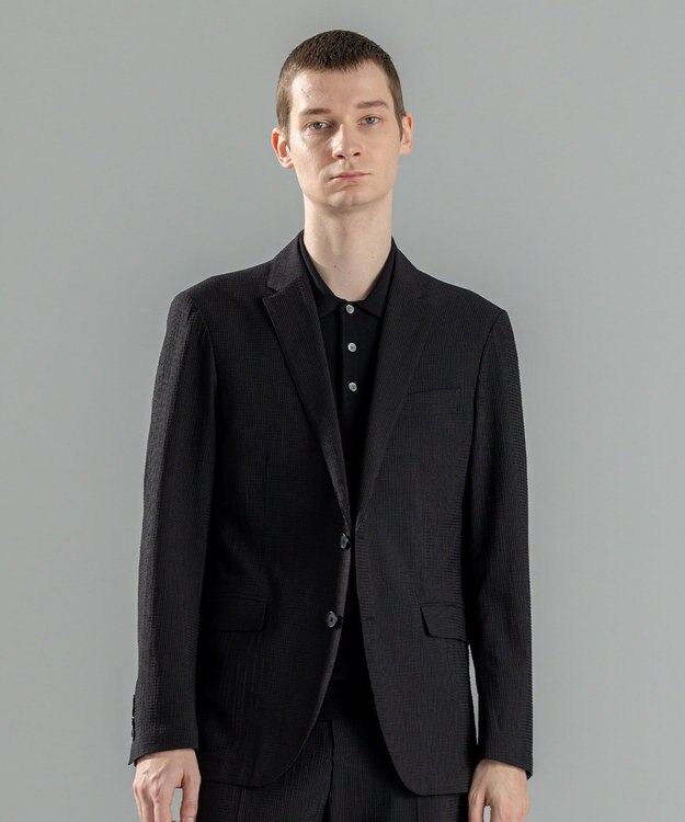 JOSEPH HOMME ＜新色追加＞新型・新素材【通気性/ストレッチ】トリコサッカーストレッチ　 ジャケット ブラック系