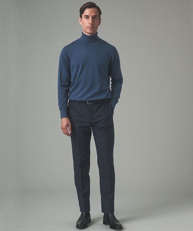 GOTAIRIKU 3ピースセットアップ対応【あたたかい】RENEWOOL ウールパンツ ネイビー系8