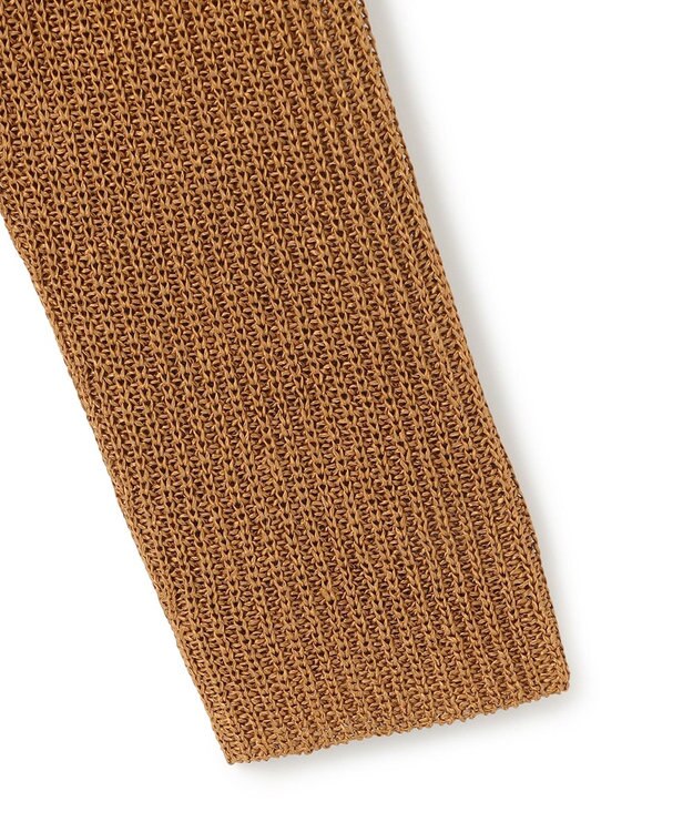 ICB 【洗える】 ペーパーブレンドシャインニット Vネックプルオーバー ラセットブラウン系