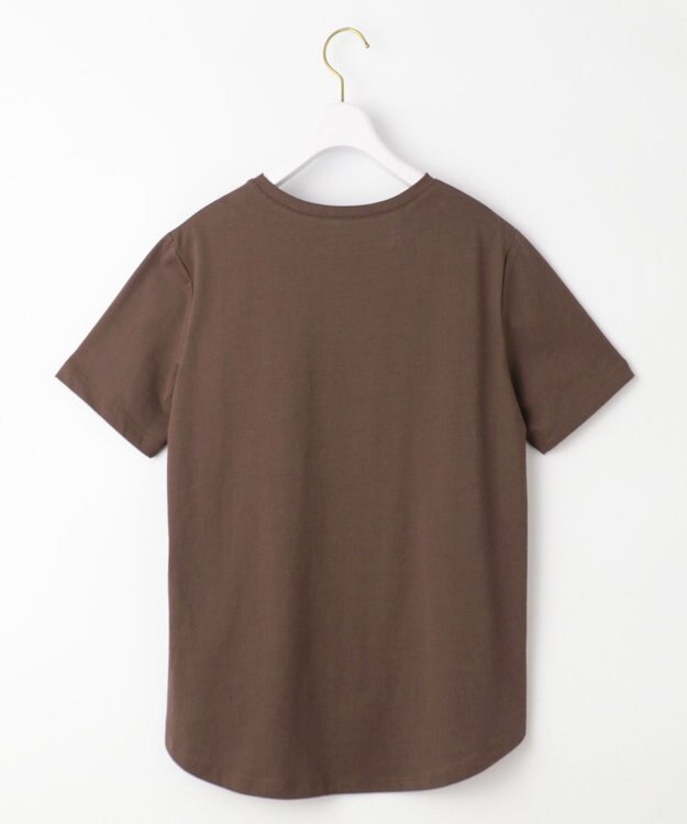 ANY SIS エンボスロゴ Tシャツ ブラウン