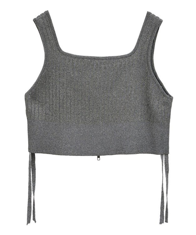 YECCA VECCA ZIPニットビスチェ Silver