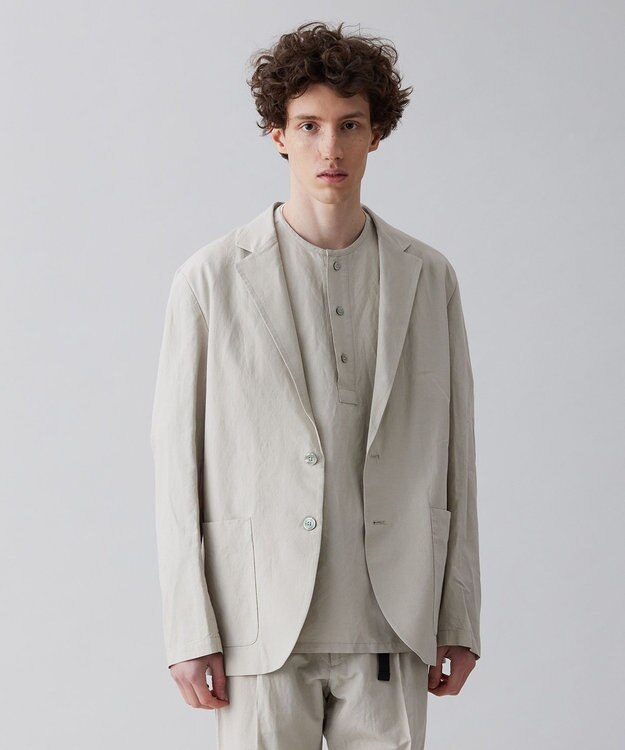 UNFILO MENS ライトリネン テーラード ジャケット [23年春夏商品] グレージュ