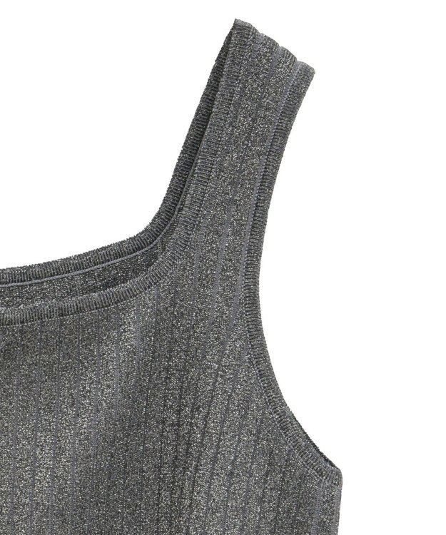 YECCA VECCA ZIPニットビスチェ Silver