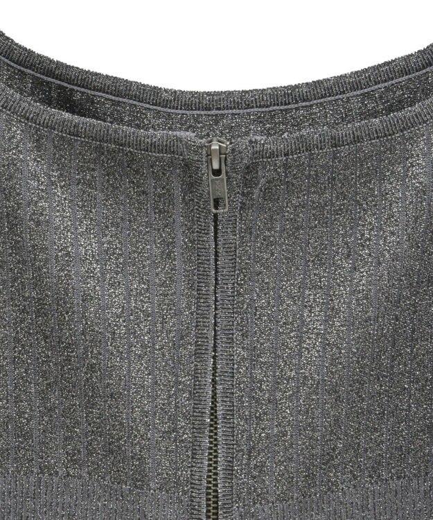 YECCA VECCA ZIPニットビスチェ Silver