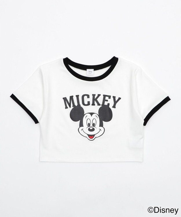 WEGO MICKEY　MOUSE／リンガーTシャツ ホワイト