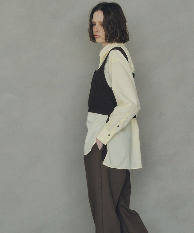 YECCA VECCA ZIPニットビスチェ Brown