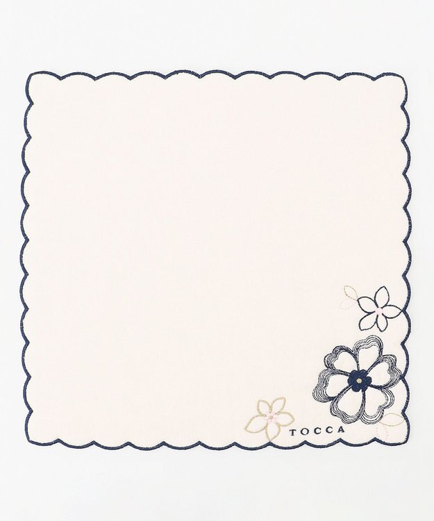 TOCCA 【TOWEL COLLECTION】SCALLOP FLOWER TOWELCHIEF タオルハンカチ アイボリー系