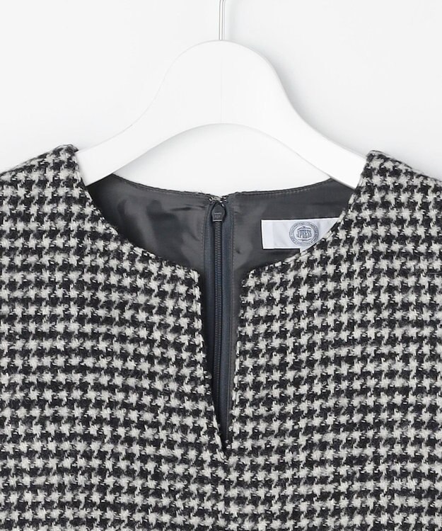J.PRESS LADIES S ウールシルク ハウンドトゥース ジャンパースカート モノトーン系