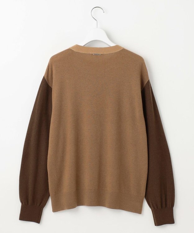 自由区 L 【カタログ掲載】ファインウールカシミヤクルーネック ニット キャメル系