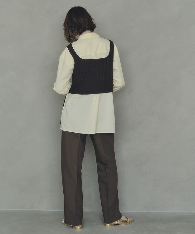 YECCA VECCA ZIPニットビスチェ Brown