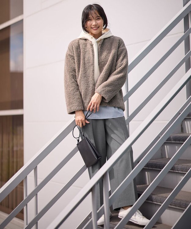 ANY L カールボアブルゾン モカ