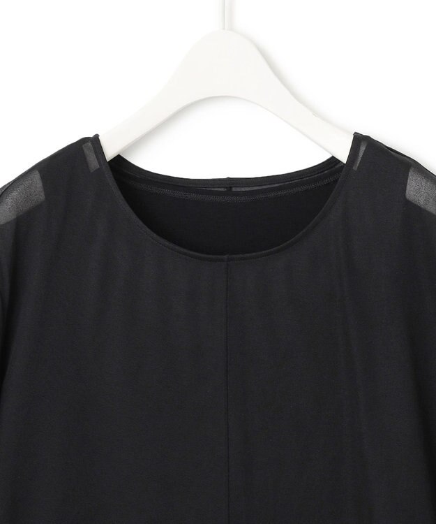 ICB 【洗える】シアージャージ カットソー ブラック系