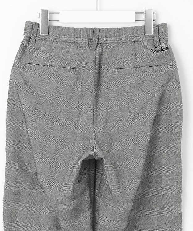 23区GOLF 【23Fondation/WOMEN】グレンチェック柄 テーパードパンツ ブラック系3