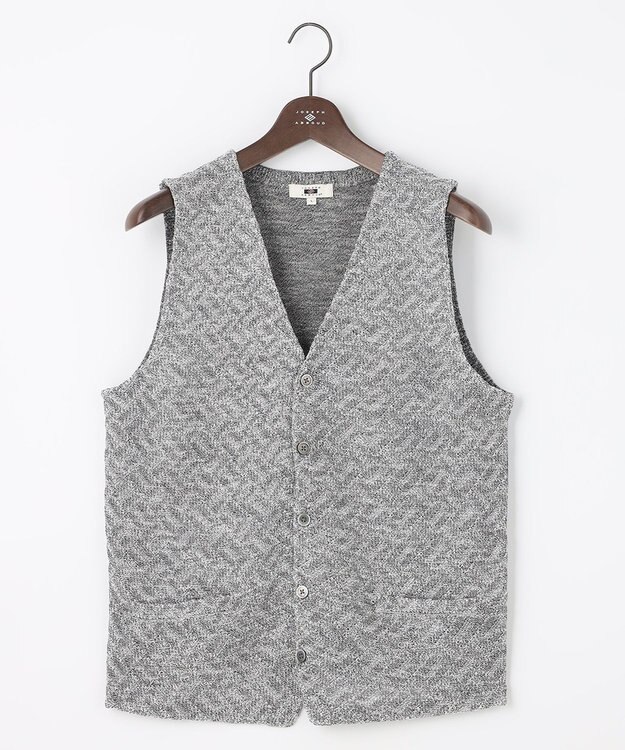 JOSEPH ABBOUD 【サスティナブル加工】スラブギマ ニットベスト グレー系7