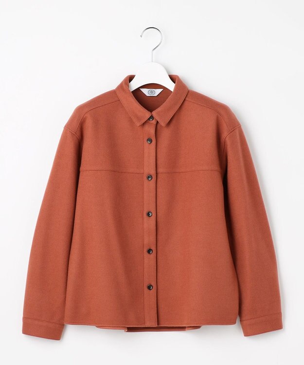 J.PRESS LADIES S メルトンジャージー シャツ オレンジ系