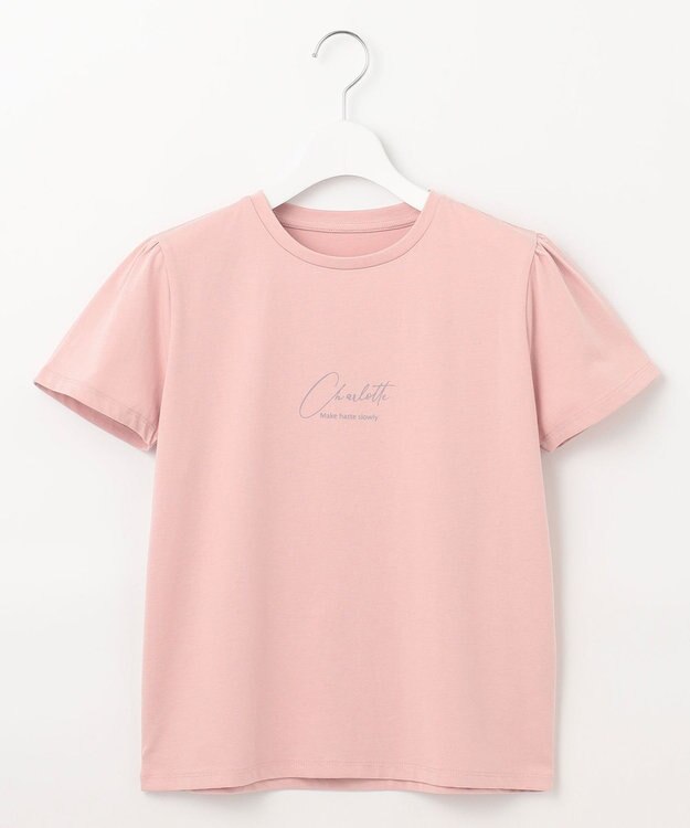 Feroux スクリプトプリント Tシャツ ピンク系