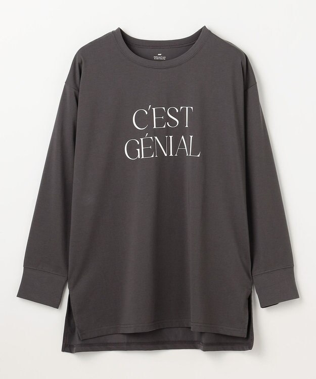 ANY ロゴロングスリーブTシャツ スレート