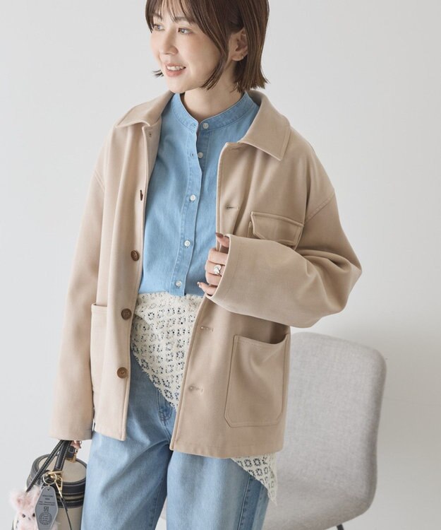 AMERICAN HOLIC スエードライクジャケット Beige