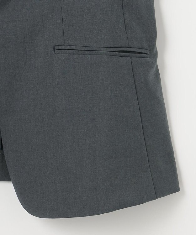 J.PRESS LADIES L 【セットアップ対応・洗える】DRYウーステッド ノーカラー ジャケット グレー系