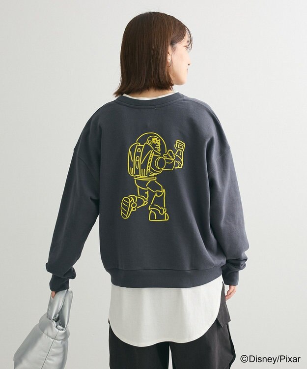 Green Parks トイストーリー／バック刺繍プルオーバー Charcoal Gray
