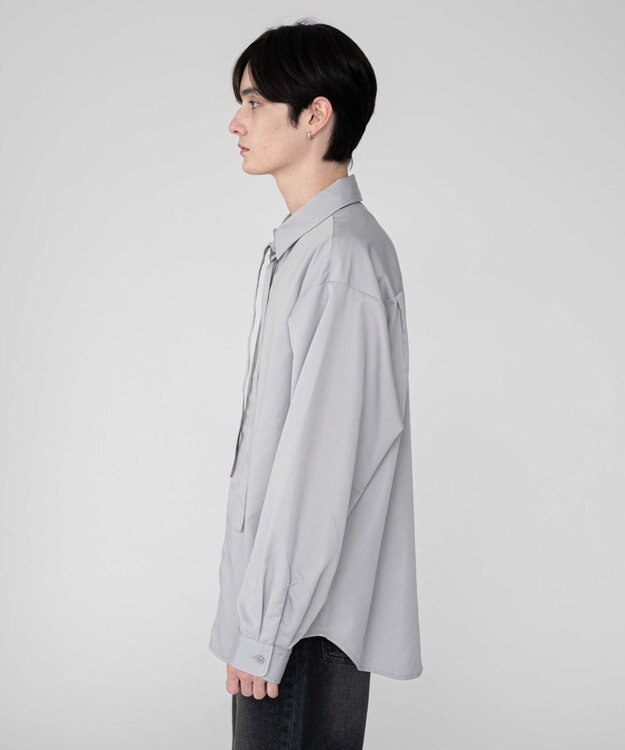 WEGO 【ユニセックス着用ITEM/MLサイズ展開】TRボウタイシャツ（LS） グレー