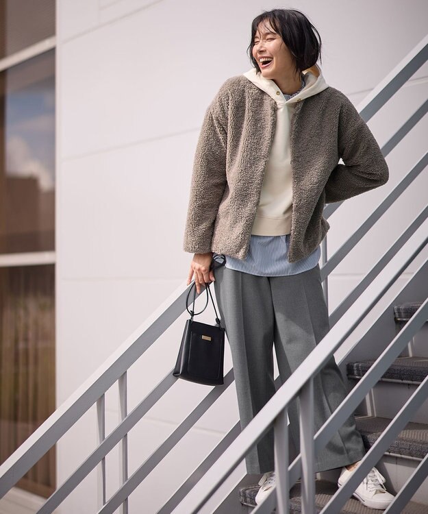 ANY L カールボアブルゾン モカ