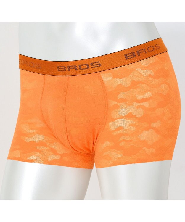 WACOAL MEN ボクサーパンツ 「レースボクサー」 通気性 フロント快適グラマラス 前閉じ GT3340 /ブロス バイ ワコールメン オレンジ