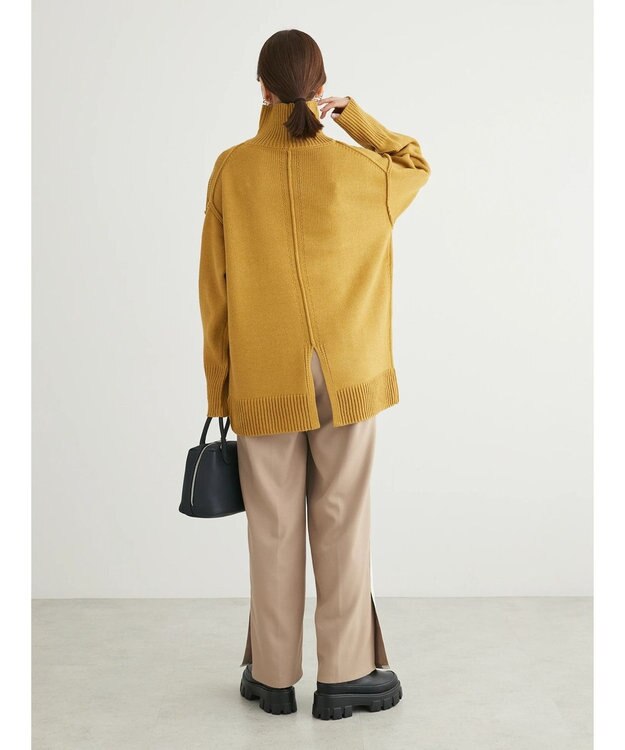 Green Parks ・Ｐｅｔｉｔ　Ｆｌｅｕｒ　タートルバックスリットニット Yellow