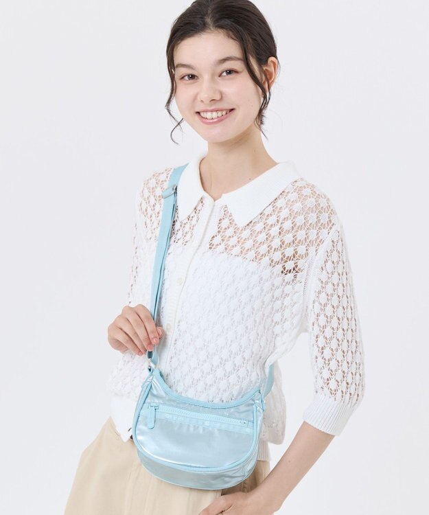 LeSportsac MINI HOBO CROSSBODY/アクアブルーシャイン アクアブルーシャイン