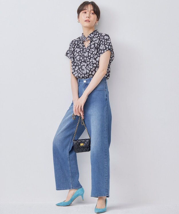 組曲 S 【前後着用可】ギャザーライトデシン ブラウス スプレーブラック系5