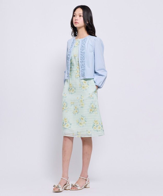 TOCCA SWEET FRILL JACKET ジャケット スカイブルー系