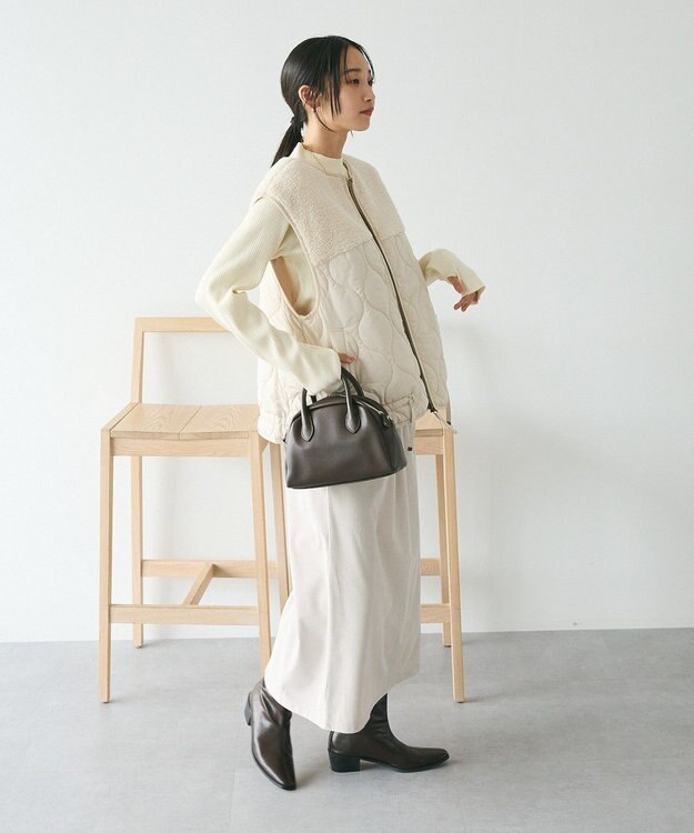 CRAFT STANDARD BOUTIQUE ボアキルティングベスト Ivory