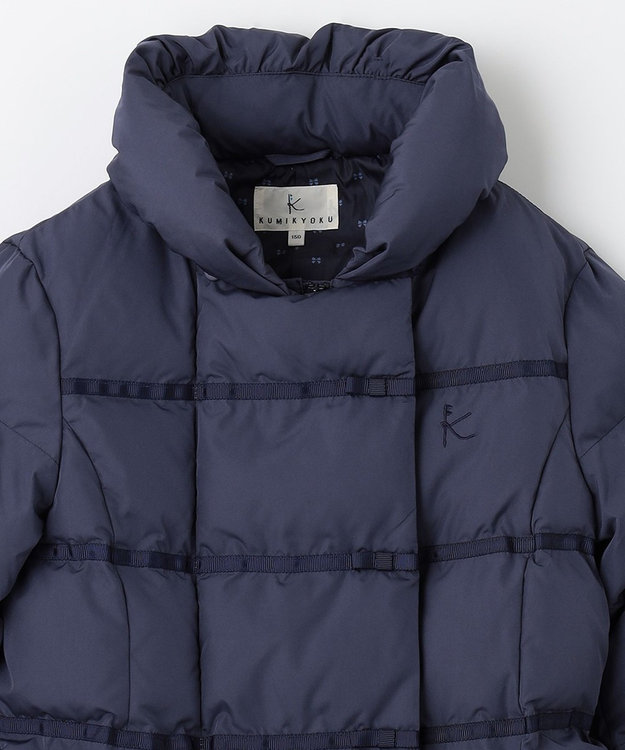 組曲 KIDS 【150-160cm】中綿 ショートコート ネイビー系