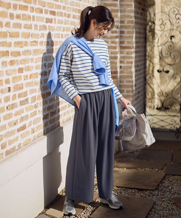 ANY コクーンボーダープルオーバー ブルー