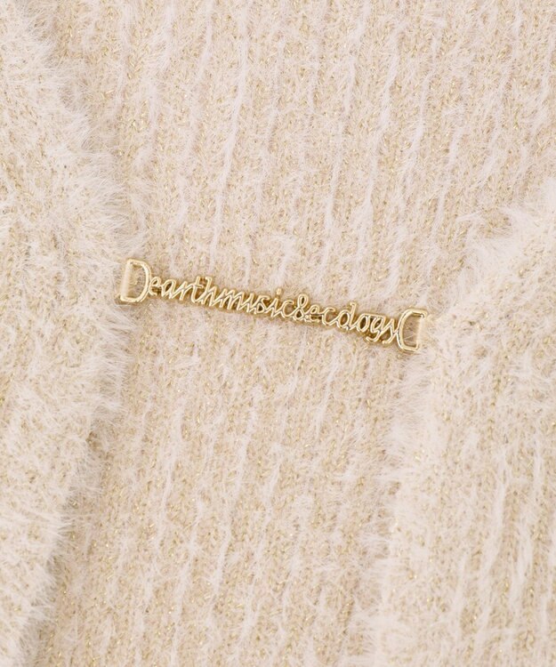 earth music&ecology SET2点チャーム付きシャギーニット＋インナー Pink Beige