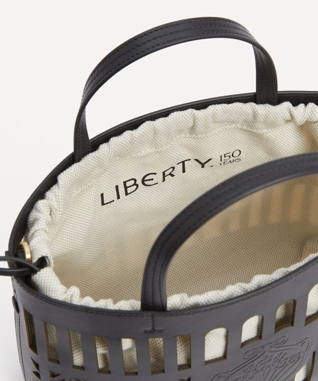 LIBERTY. アイフィス 1875 チューダー プチ ショッパーバッグ ブラック