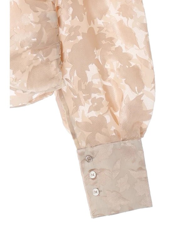 Green Parks AnriettMusee 花柄オパールシャーリングブラウス Beige