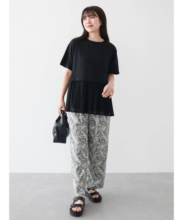 Green Parks メッシュドッキングチュニック Black