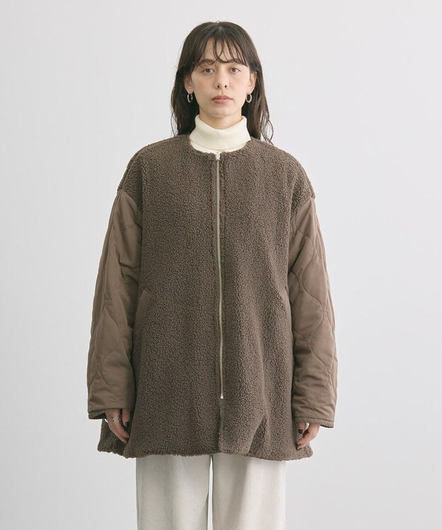 AMERICAN HOLIC 軽ポカ２ＷＡＹリバーシブルキルトアウター Mocha